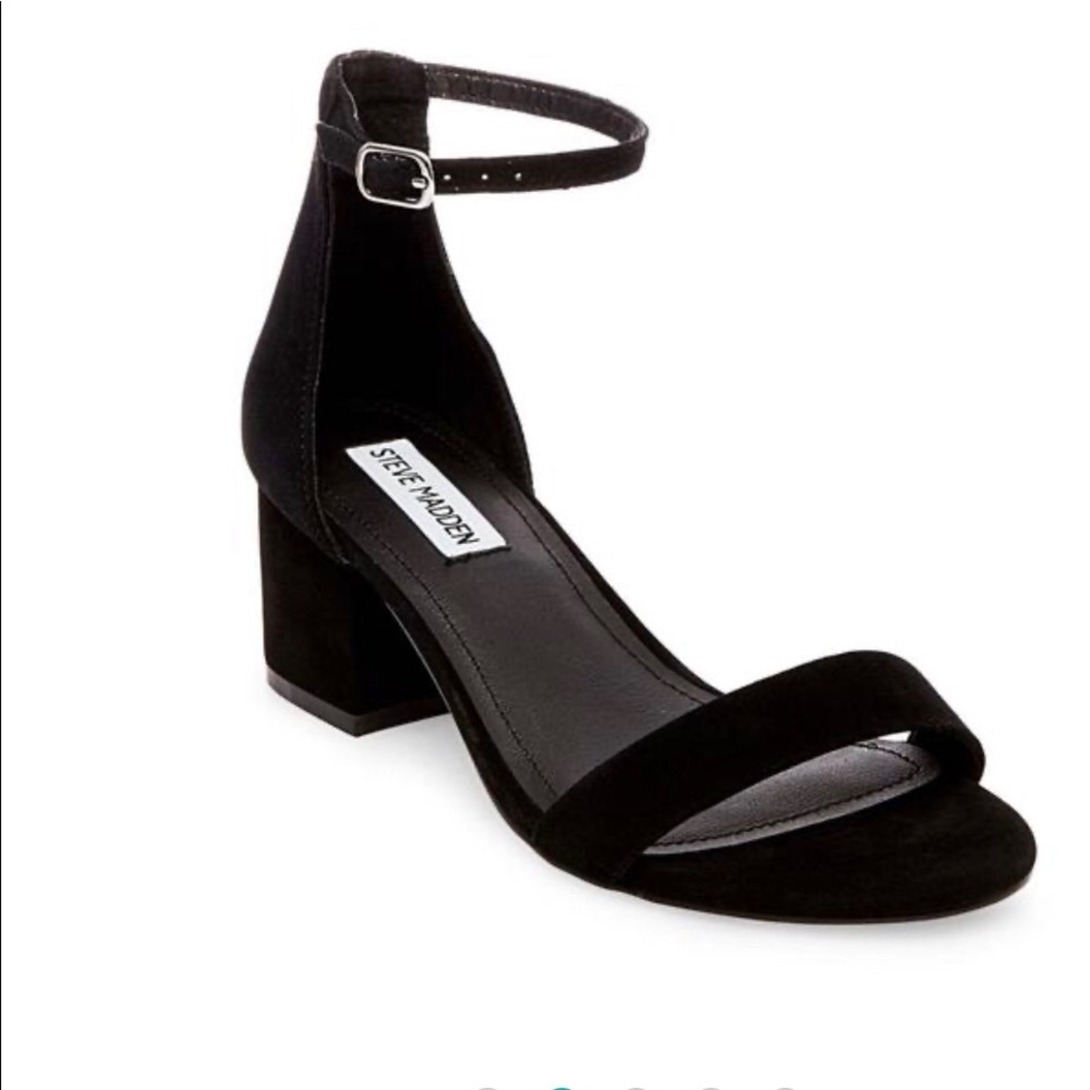 Steve Madden Black Suede Block Heel
